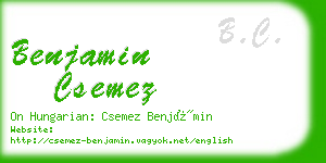 benjamin csemez business card